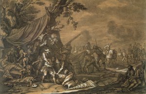 Chirurgien militaire du champ de bataille pendant la guerre de Succession d