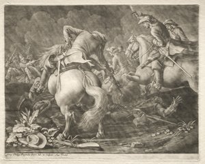 Escarmouche entre hussards prussiens et hongrois - Georg Philipp I Rugendas