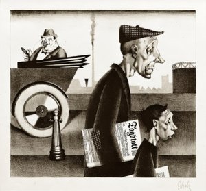 Livreur de journaux (Le travail déshonore) - Georg Scholz