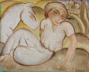 Femme avec un âne