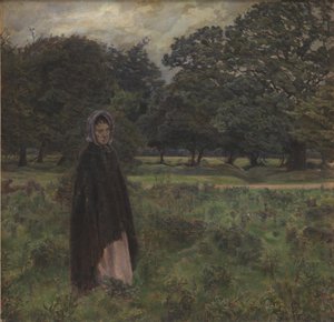Mauvaises herbes. Une femme dans un paysage
