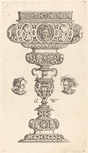Calice avec tête de guerrier