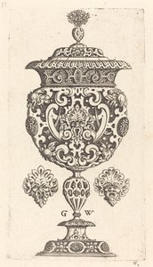 Gobelet, bord décoré avec un masque à la bouche béante - Georg Wechter I
