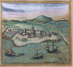 Elmina de Civitates Orbis Terrarum, vers 1572 - Georg Braun und Franz Hogenberg