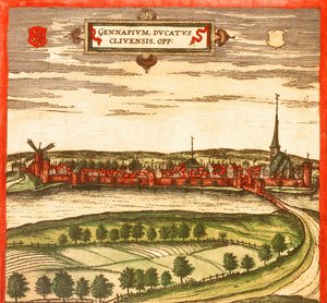 Gennep, Pays-Bas - Georg and Hogenberg Franz (1535 90) Braun