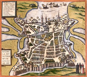 La Rochelle, France - Georg and Hogenberg Franz (1535 90) Braun