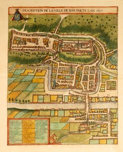 Carte de Bar-Le-Duc du Civitates Orbis Terrarum par Georg Braun