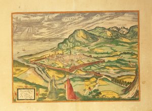 Carte de Pesaro du Civitates Orbis Terrarum par Georg Braun