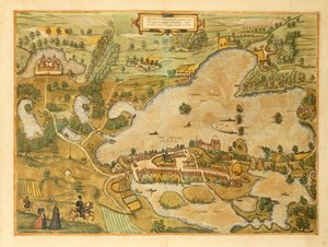 Carte de Plön de Civitates Orbis Terrarum