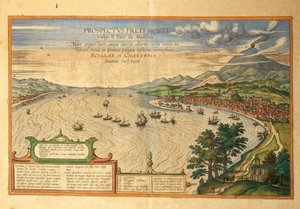 Le détroit de Messine du Civitates Orbis Terrarum par Georg Braun - Georg Braun and Hogenberg Franz