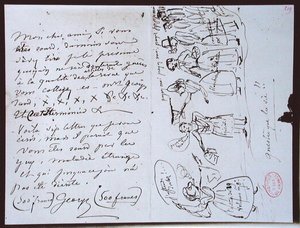 Fonds Lovenjoul E858 Ms 937 1.219 Lettre de George Sand (1804-76) à François Buloz, rédacteur en chef de la 