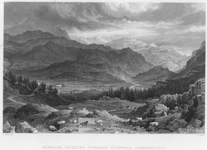 Eskdale, en direction de Scawfell, Cumberland (gravure)