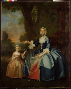 Portrait de Mme Dawson de Retford et de sa fille, vers 1749