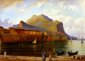 Monte Pellegrino depuis le port de Palerme - George 9th Earl of Carlisle Howard