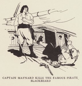 Le capitaine Maynard tue le célèbre pirate Barbe Noire