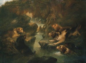 Chasse à la loutre, 1867 - George Armfield