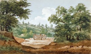 Vue des fouilles du tunnel de Highgate, Londres, 1812 - George Arnald