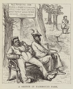 Une esquisse dans Fairmount Park