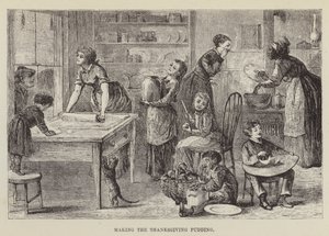 Préparer le pudding de Thanksgiving - George Augustus Sala