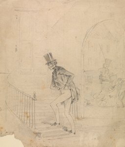 Homme entrant dans une maison