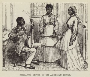 Bureau des domestiques dans un hôtel américain - George Augustus Sala