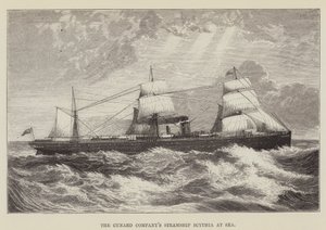 Le paquebot Scythia de la compagnie Cunard en mer