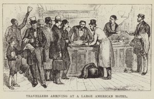 Voyageurs arrivant à un grand hôtel américain - George Augustus Sala