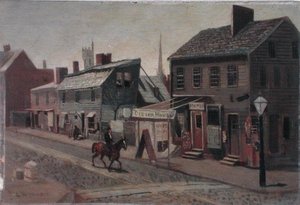 Coin sud-ouest de la 13e rue et de Race Street, vers 1875