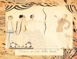 Visez au cœur, belles dames ! De Le Bonheur du Jour ou, Les Grâces à la Mode, 1924 - George Barbier