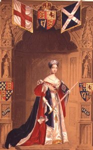 La reine Victoria dans un étal de jarretière