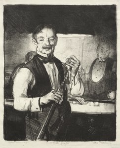 Un vieux joueur de billard - George Bellows