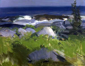 Rivage recouvert de vignes--Monhegan Island - George Bellows