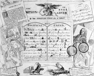 Le Champion, ou Evening Advertiser par le Capitaine Hercules Vinegar de Pall Mall, 1744