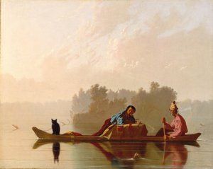 Commerçants de fourrures descendant le Missouri