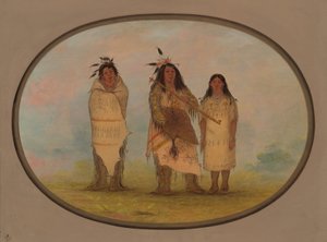 Un chef Cheyenne, sa femme et un homme-médecine - George Catlin