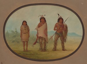 Un chef Yuma, sa fille et un guerrier - George Catlin