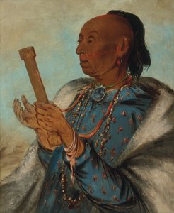 Ah-tón-we-tuck, Cock Turkey, Répéter sa prière - George Catlin