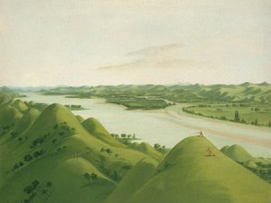 Magnifiques falaises de prairie au-dessus des Poncas, à 1050 miles au-dessus de St. Louis