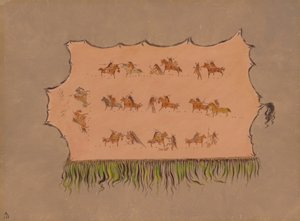 Fac-similé de la robe du chef Four Men - Mandan, 1861-1869