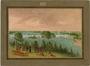 Le père Hennepin et ses compagnons aux chutes de Saint-Antoine. 1er mai 1680