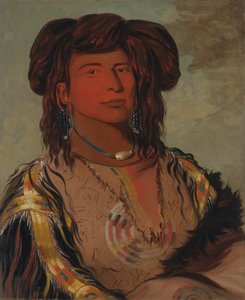 Ha-wón-je-tah, One Horn, chef de la tribu Miniconjou - George Catlin