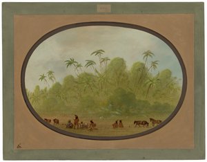 Halte pour faire une esquisse - George Catlin
