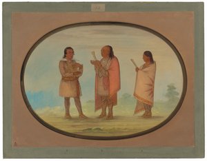 Indiens Kickapoo prêchant et priant - George Catlin
