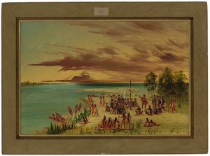 La Salle revendiquant la Louisiane pour la France. 9 avril 1682 - George Catlin