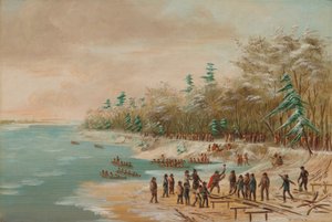 La Salle Posant le Premier Boulon pour le Griffin. 26 janvier 1679, 1847-1848 - George Catlin