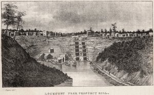 Lockport depuis Prospect Hill - George Catlin