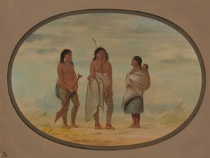 Chef Indien Nayas, Sa Femme, et un Guerrier, 1855-1869 - George Catlin