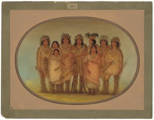 Neuf Indiens Ojibbeway à Londres