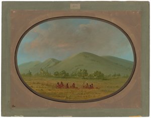 Falaises de Nishnabotana, Haut Missouri - George Catlin