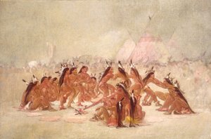 Danse de la pipe, Assiniboine, 1835-1837 - George Catlin